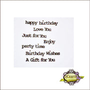 2CRAFTY Chip Board -Card Word Set 2 car059